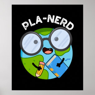 Planerd Lustige Planet Puns Dunkler Hintergrund Poster