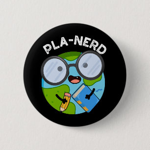Planerd Lustige Planet-Wortspiele Dunkler Hintergr Button