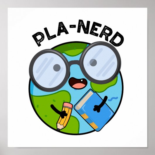Planerd Lustige Planet-Wortspiele Poster (Vorne)