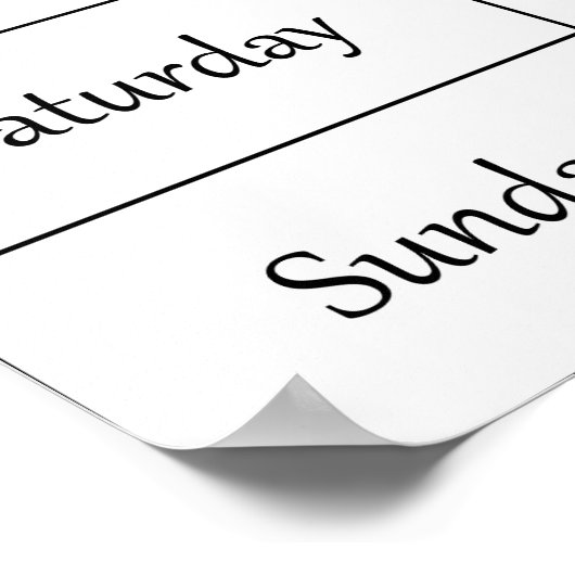 Planerkalender November 2020 mit Wochennummer Poster (Ecke)