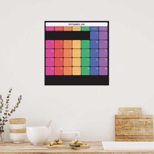 Planerkalender September 2017 Poster (Küche)