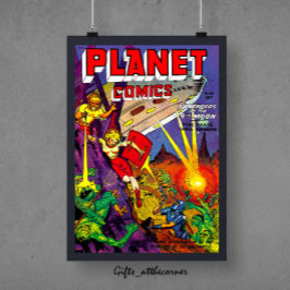 Planet Alien Sci-fi-Comic Poster