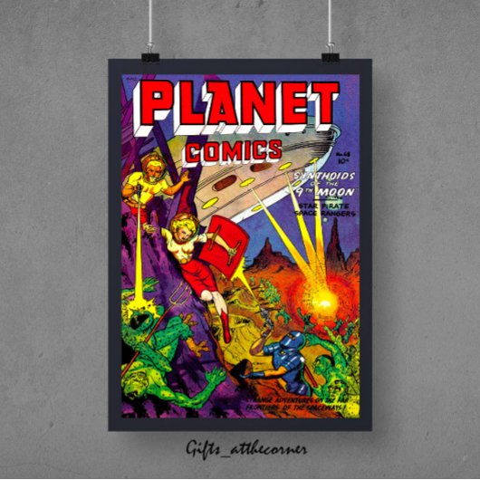 Planet Alien Sci-fi-Comic Poster