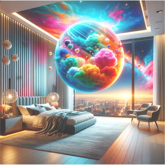 Planet Art Aufkleber (Vorderseite)