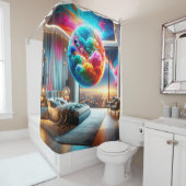 Planet Art Duschvorhang (Beispiel)