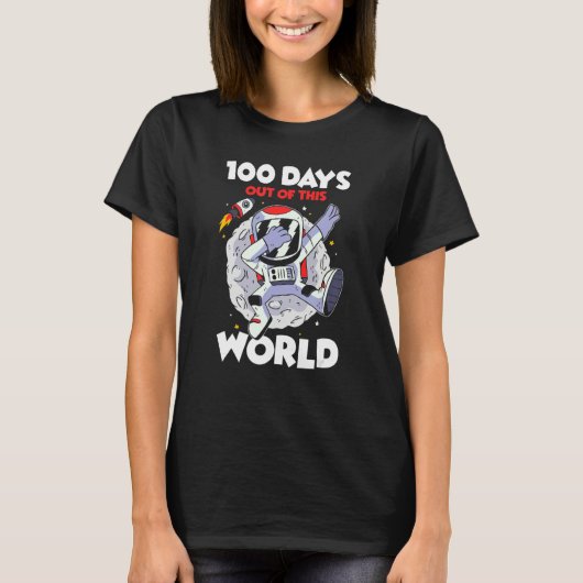 Planet Astronomer Astronaut Student 100 Days of Sc T-Shirt (Vorderseite)
