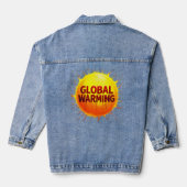 "Planet auf Feuer: Zeit zu handeln" Jeansjacke (Rückseite)