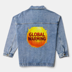 "Planet auf Feuer: Zeit zu handeln"Jetzt oder nie Jeansjacke