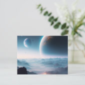 Planet Aufstieg des Weltraums neue Adresse Postkarte (Stehend Vorderseite)