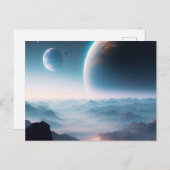 Planet Aufstieg des Weltraums neue Adresse Postkarte (Vorne/Hinten)