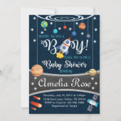 Planet AußenSpace Baby Dusche Einladung Junge (Vorderseite)