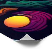 Planet background LARGE Poster (Ecke)