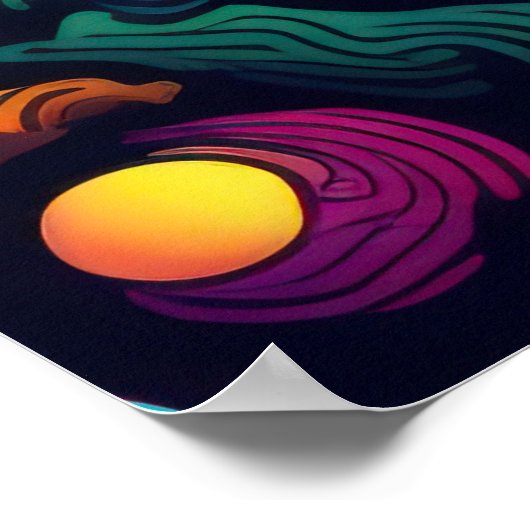 Planet background LARGE Poster (Ecke)