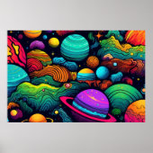 Planet background LARGE Poster (Vorne)