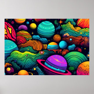 Planet background LARGE Poster