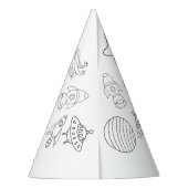 Planet Birthday Party Hat Partyhütchen (Rückseite)
