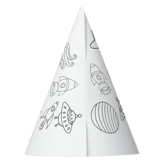 Planet Birthday Party Hat Partyhütchen (Rückseite)