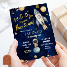 Planet Boy Weltraum 1. Reise um die Sonne Geburtst