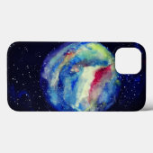 Planet Case, Wasserfarben-Cosmos-Kunst Case-Mate iPhone Hülle (Rückseite (Horizontal))