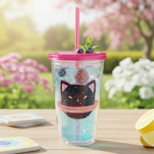 Planet Cat Acrylic Tumbler Acryltrinkbecher