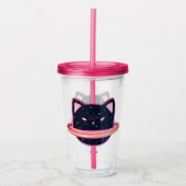 Planet Cat Acrylic Tumbler Acryltrinkbecher (Vorderseite)