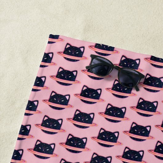 Planet Cat Beach Handtuch (Beispiel)