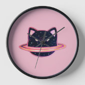 Planet Cat Clock Uhr (Vorderseite)