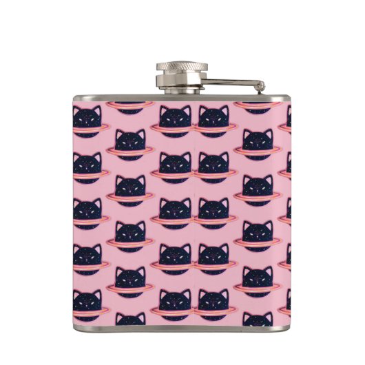 Planet Cat Flask Flachmann (Rückseite)