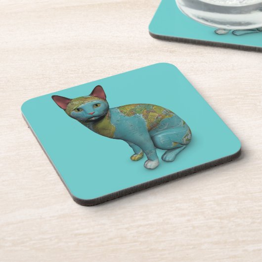 Planet Cat Getränkeuntersetzer (Linke Seite)