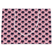 Planet Cat große Geschenktasche Große Geschenktüte (Vorderseite)