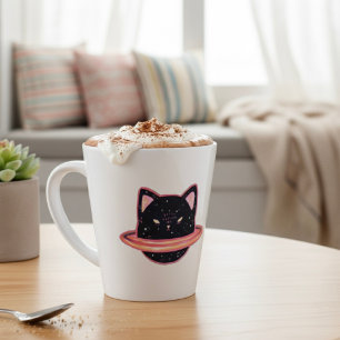 Planet Cat Latte Tasse