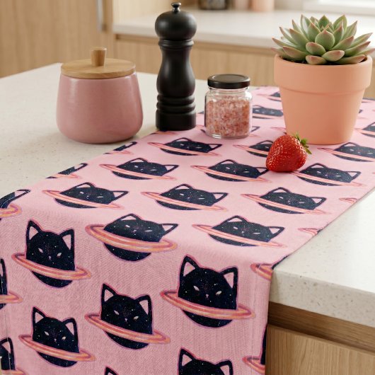 Planet Cat Long Table Runner Großer Tischläufer