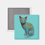 Planet Cat Magnet (Vorderseite/Rückseite)