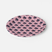 Planet Cat Papierplatten Pappteller (Schrägansicht)