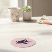 Planet Cat Runder Pappuntersetzer