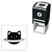 Planet Cat Selbstfarbige Briefmarke Permastempel (Beispiel)