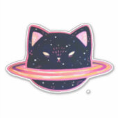 Planet Cat Sticker (Vorderseite)