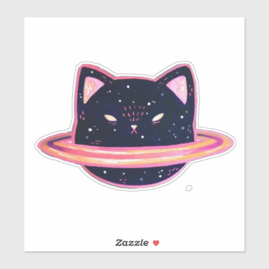 Planet Cat Sticker (Blatt)