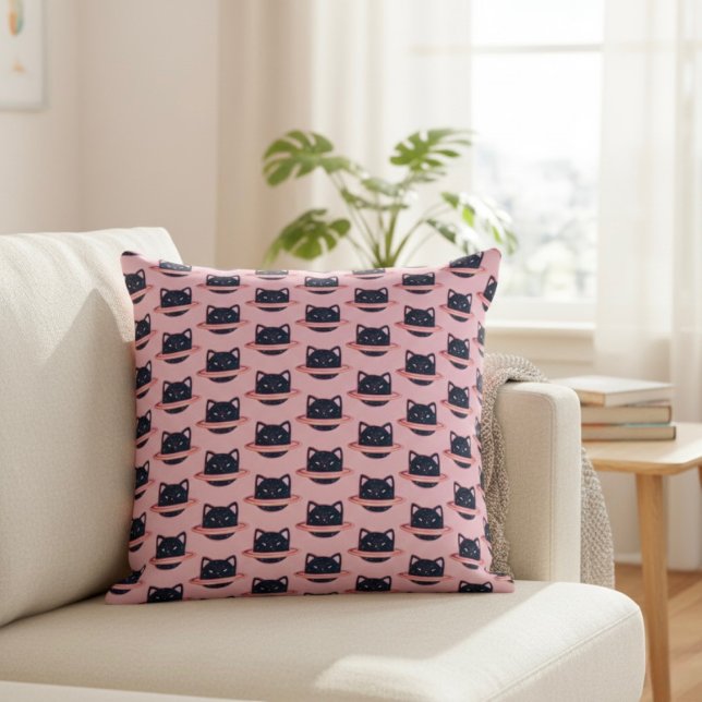 Planet Cat Throw Kissen (Von Creator hochgeladen)