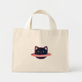 Planet Cat Tote Bag Mini Stoffbeutel (Vorne)