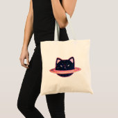 Planet Cat Tote Bag Tragetasche (Vorderseite (Produkt))