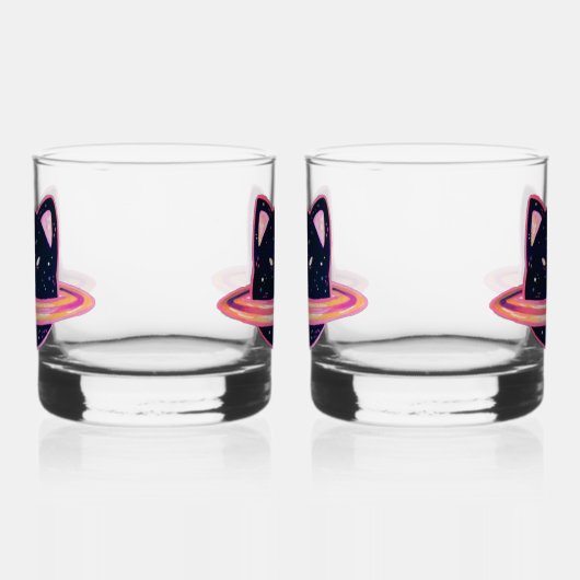 Planet Cat Whiskey Glas (Links)