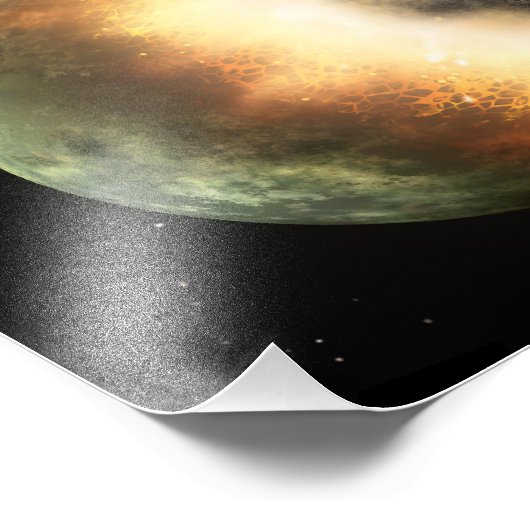 Planet Collision Space Art Fotodruck (Ecke)