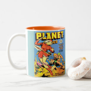 PLANET-COMICEN AUS DEN 1950er Jahren Zweifarbige Tasse