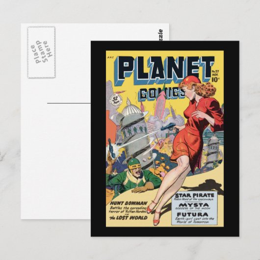 Planet-Comicen Postkarte (Vorne/Hinten)