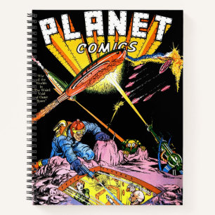 Planet Comics Laser Angriff Sci-Fi Vintage Comics Notizblock