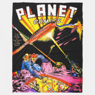 Planet Comics Laserangriff Sci-Fi Vintage Comics Fleecedecke