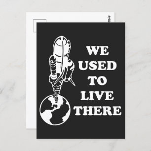 Planet, den wir dort lebten, Rettete den Erdraum Postkarte