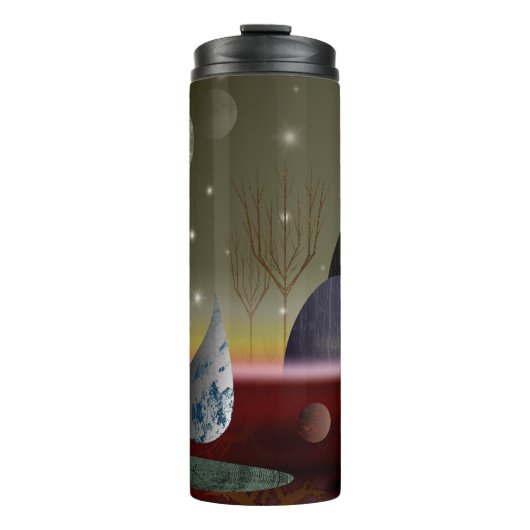 Planet der Form Thermalreisetrockner Thermosbecher (Vorderseite)
