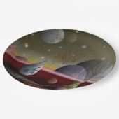 Planet der Formen 9" Papier Teller (Schrägansicht)